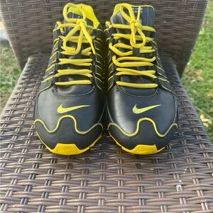 Nike Shox NZ NIKEiD Custom Black Yellow Men’s 12W RARE 626915-991 2014 VTG Shox